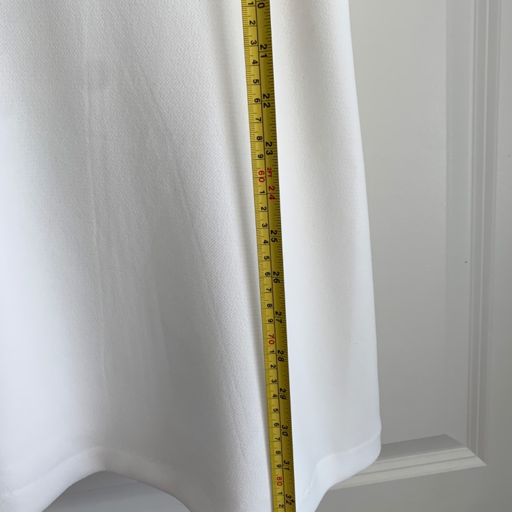 BCBGeneration Double Weave Ruffle Sleeve White Dress - Picture 7 of 9